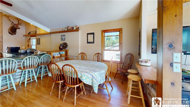 2638 Shadyside Rd, Mina, NY 14736 - dining area featuring wood finished floors and lofted ceiling