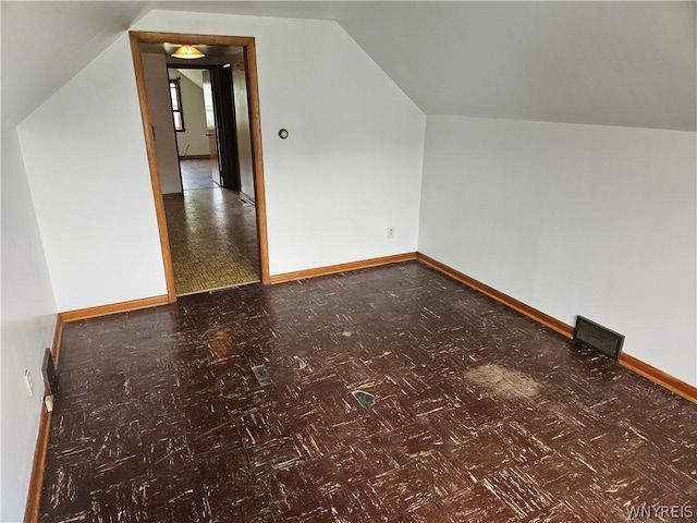 bonus room with lofted ceiling