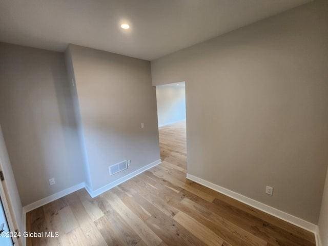 empty room featuring light hardwood / wood-style flooring