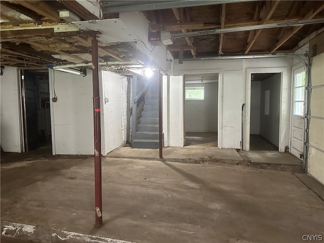 view of basement