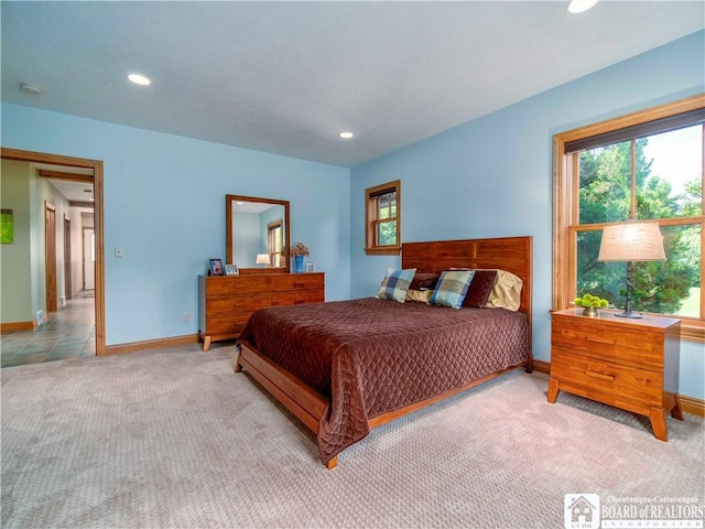 view of carpeted bedroom