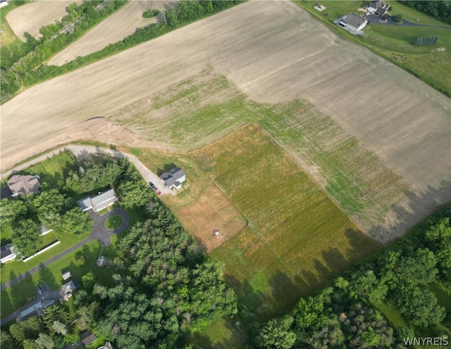 aerial view featuring a rural view