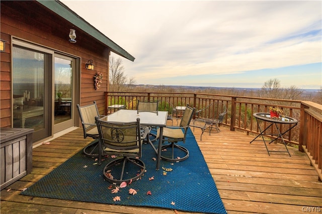 view of deck at dusk