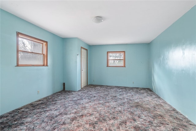 view of carpeted empty room