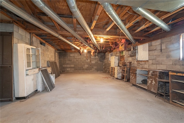 view of basement