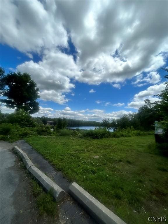 view of yard featuring a water view