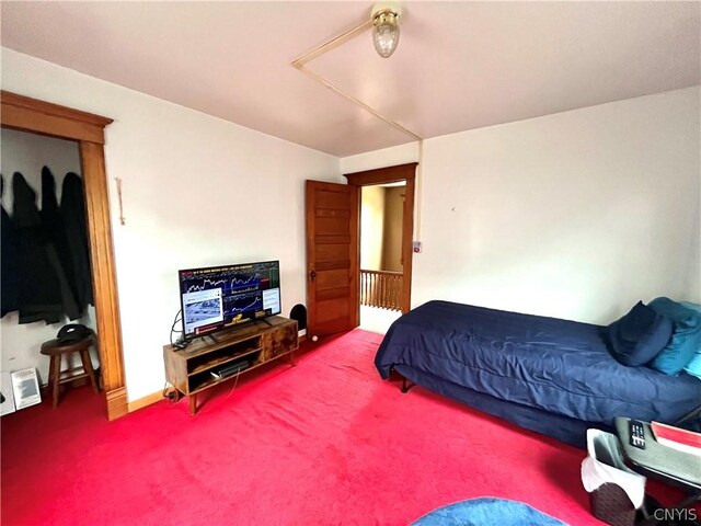 view of carpeted bedroom