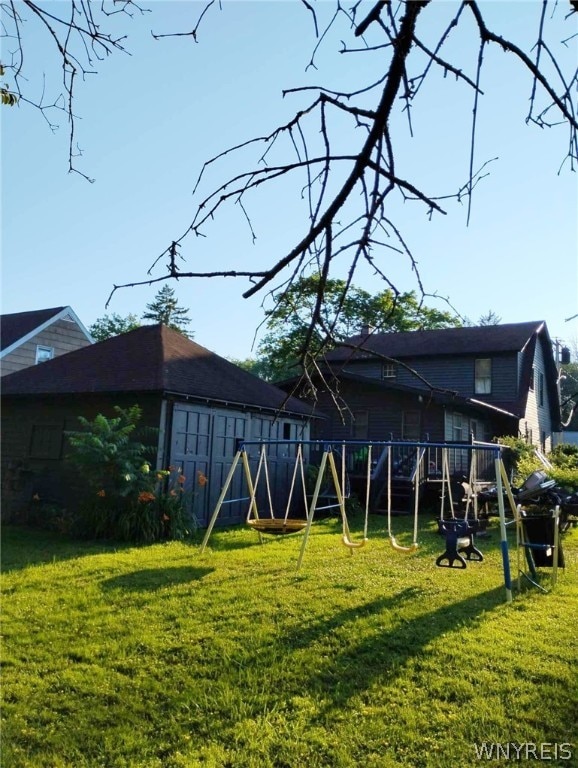 exterior space with a playground