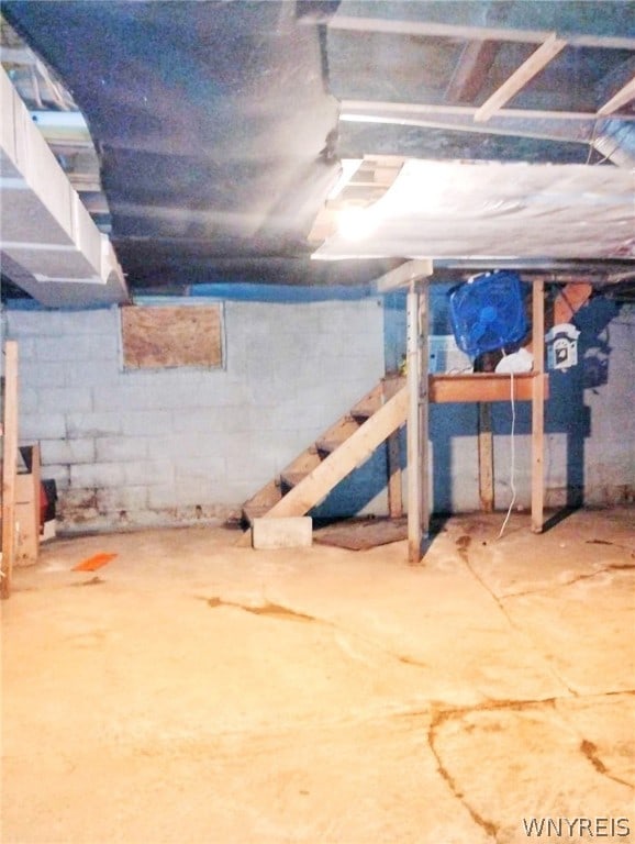 view of basement