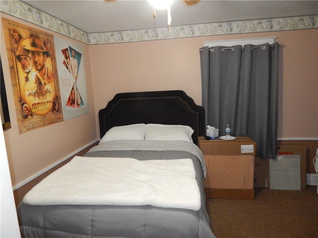 view of carpeted bedroom