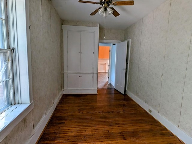 interior space featuring dark wood-type flooring