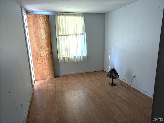 empty room featuring light hardwood / wood-style flooring