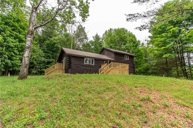 exterior space with a wooden deck