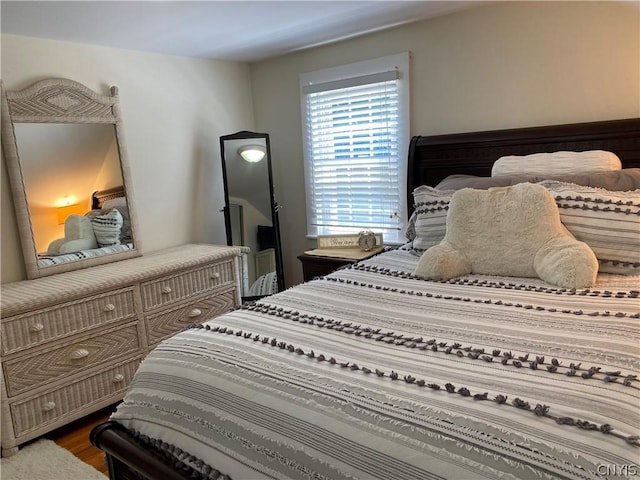 bedroom featuring wood-type flooring