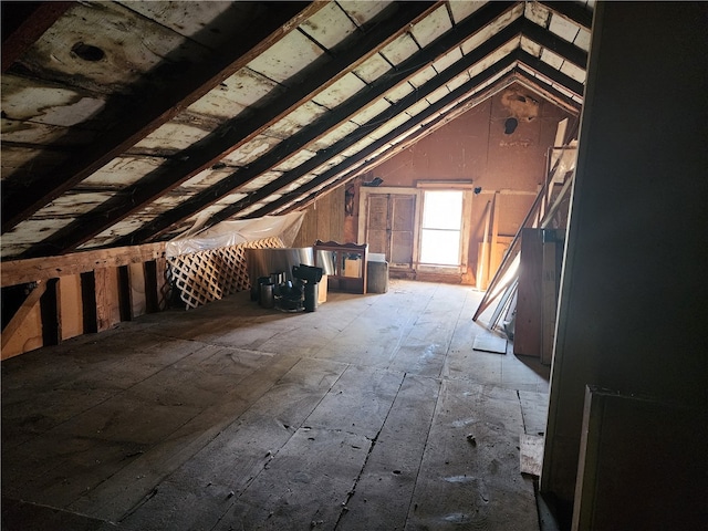 view of attic