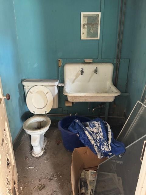 bathroom with a sink and toilet