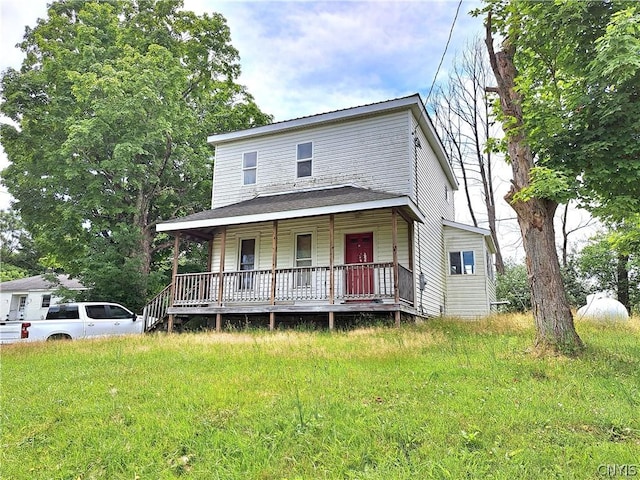 view of front facade featuring a porch