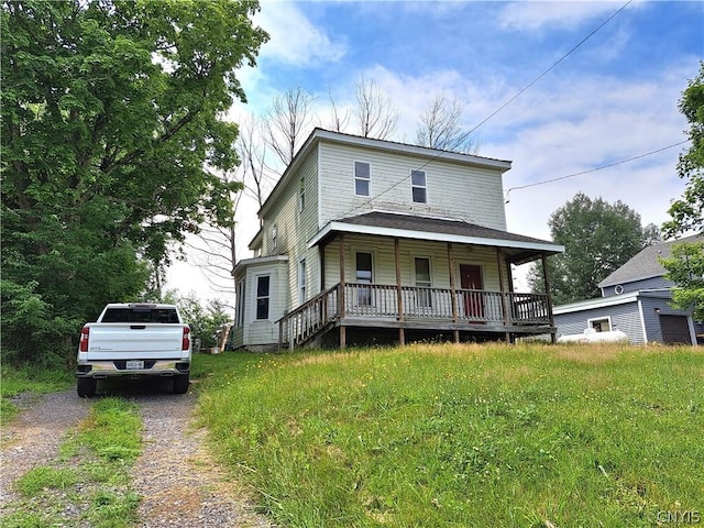 view of front of house with covered porch