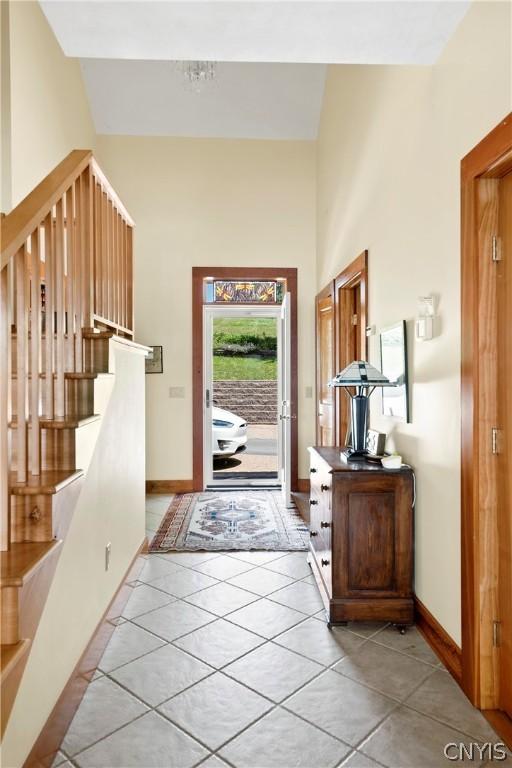 view of tiled entryway