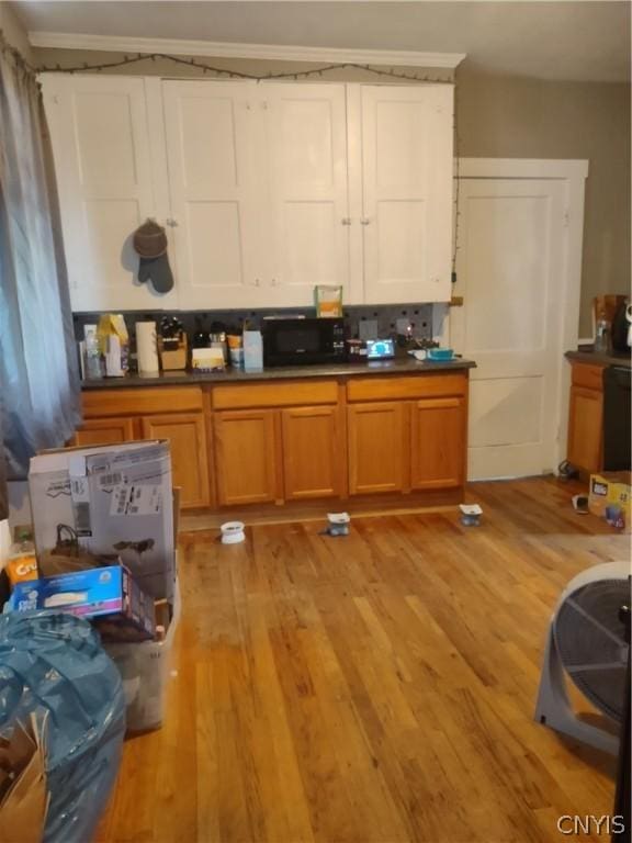 kitchen with light hardwood / wood-style floors