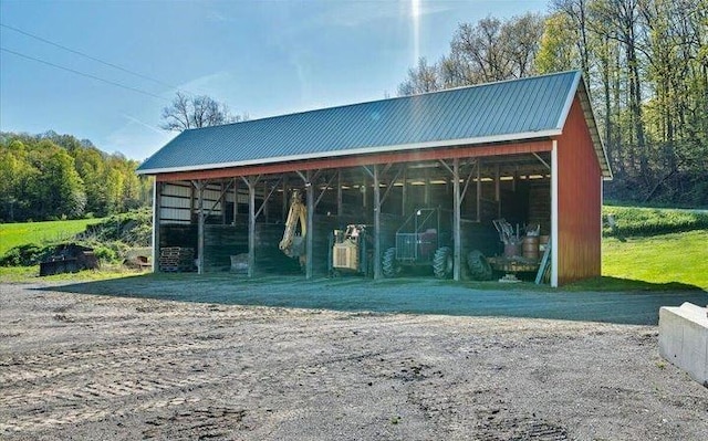 view of horse barn