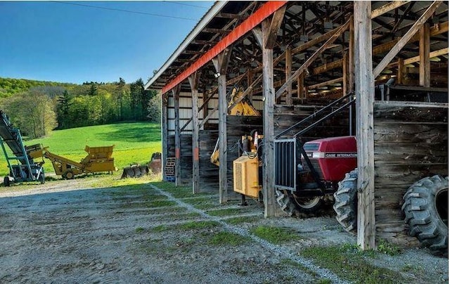 view of horse barn