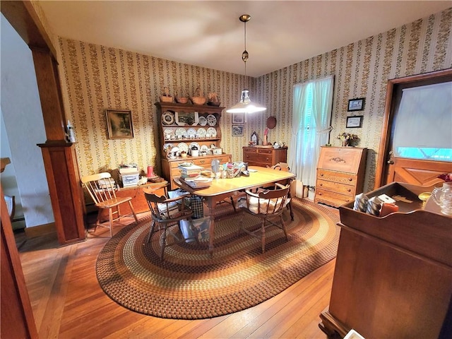 dining room featuring hardwood / wood-style flooring