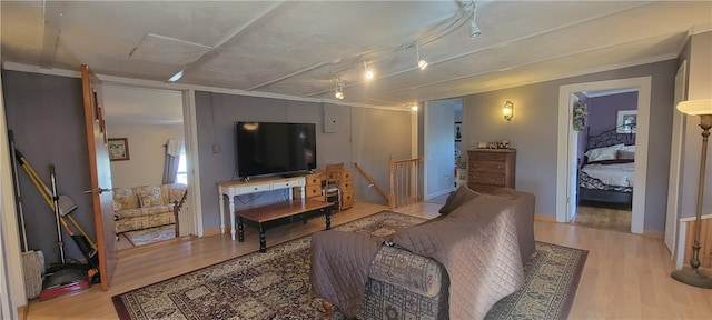 living room featuring light hardwood / wood-style floors