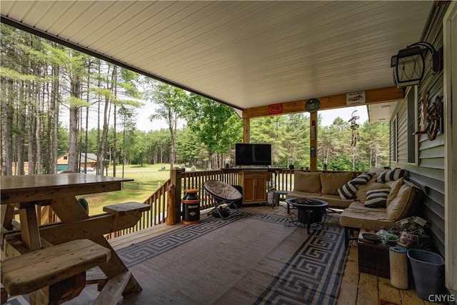 view of sunroom