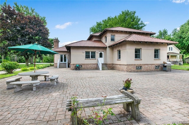 rear view of property with a patio