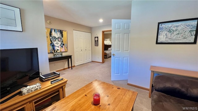 view of carpeted living room