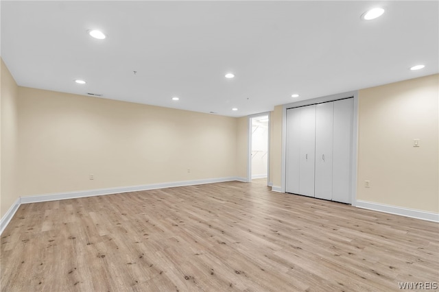 interior space featuring light hardwood / wood-style flooring