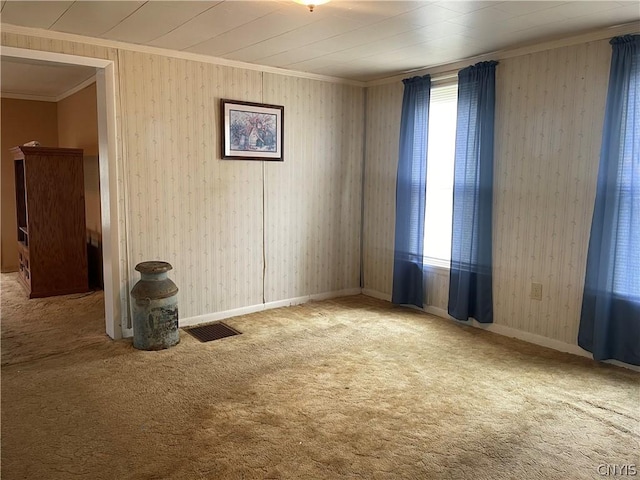 413 Fairview St, Watertown-City, NY 13601 - carpeted spare room with crown molding and visible vents