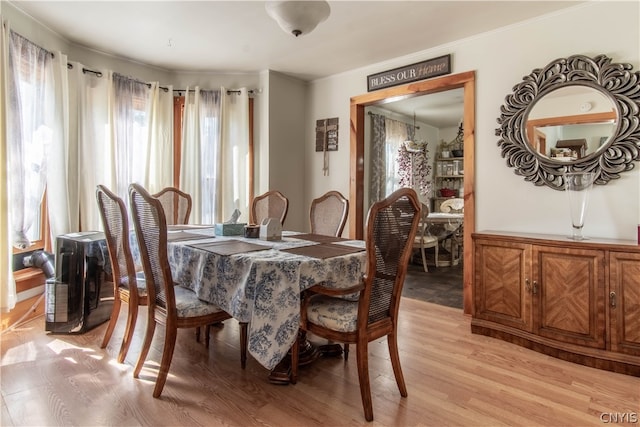 dining area featuring light hardwood / wood-style flooring