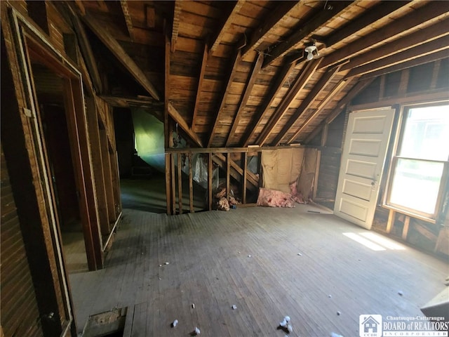 view of attic