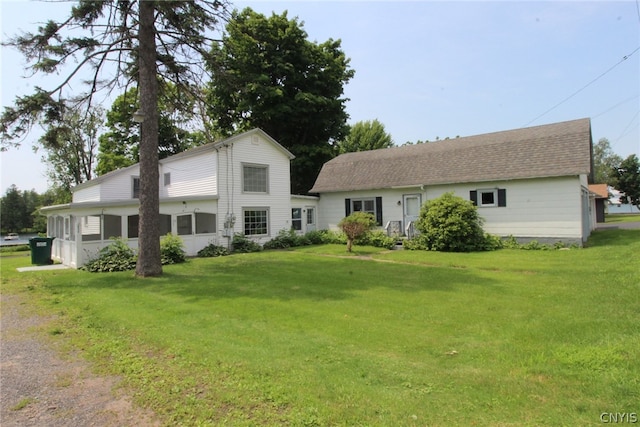 view of front of house with a front yard