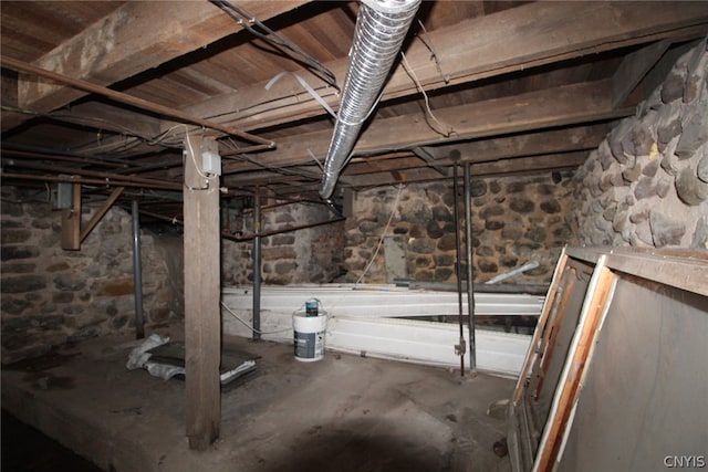 view of basement