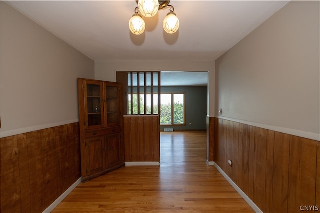 interior space with light hardwood / wood-style flooring