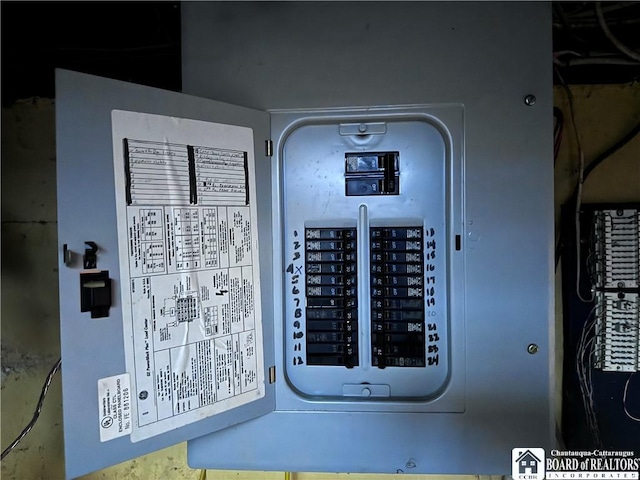 utility room featuring electric panel