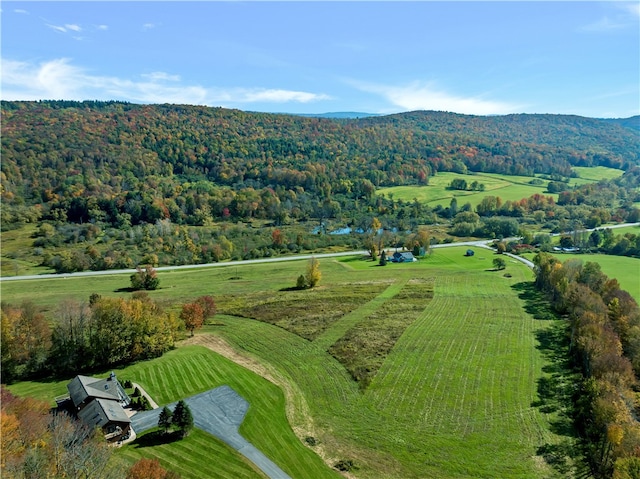 bird's eye view featuring a rural view