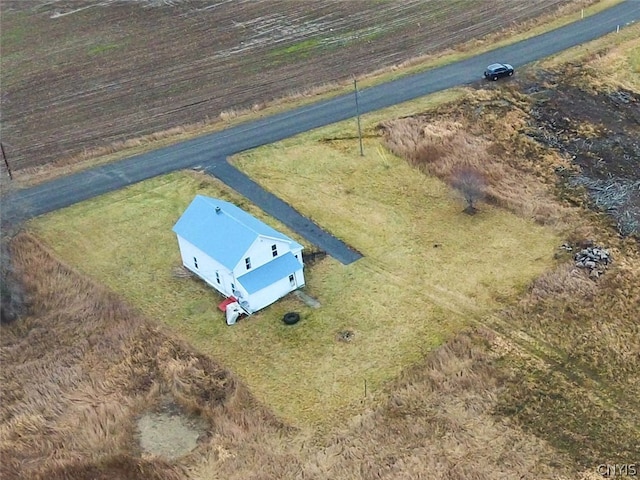 aerial view featuring a rural view