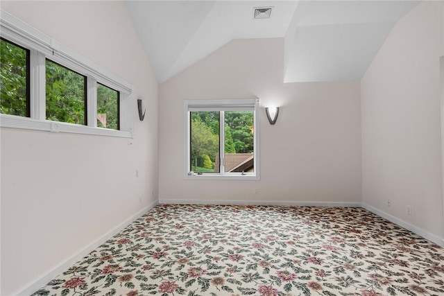 94 Overlook Dr, Andes, NY 13731 - carpeted spare room with lofted ceiling and baseboards