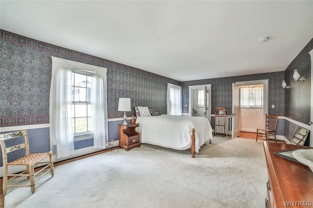 view of carpeted bedroom