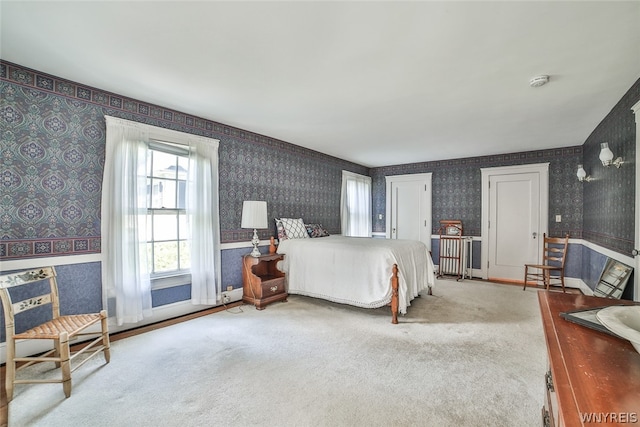 view of carpeted bedroom