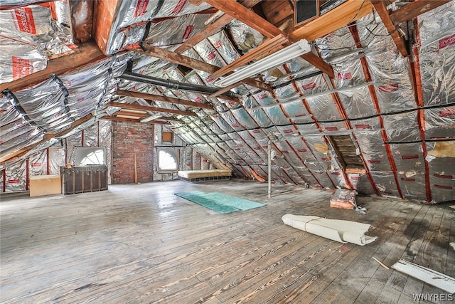 view of attic