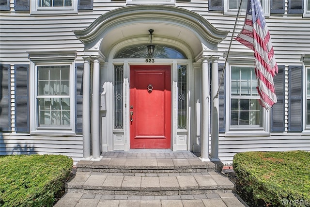 view of doorway to property