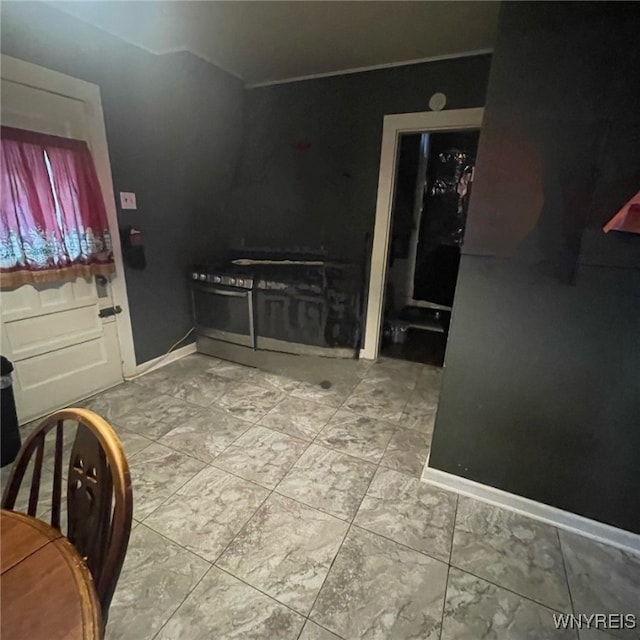 bathroom with tile patterned flooring