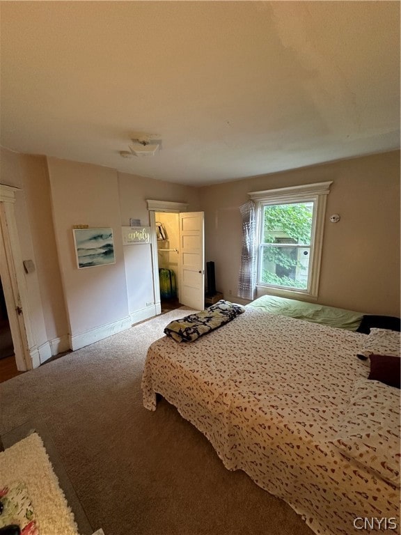 view of carpeted bedroom