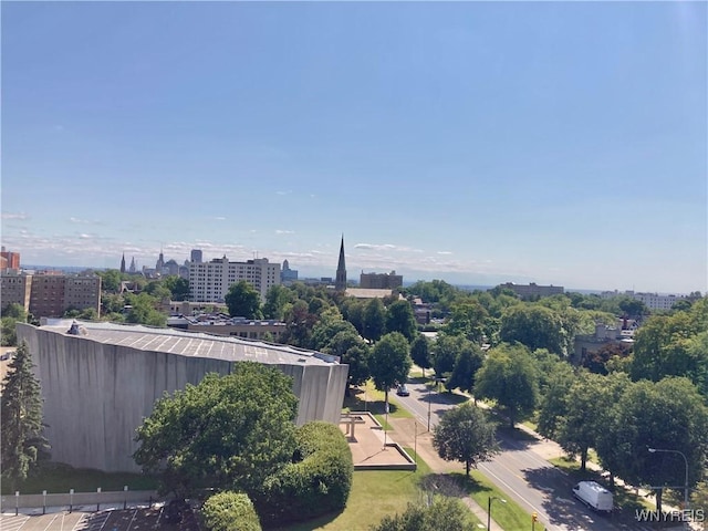 bird's eye view featuring a city view