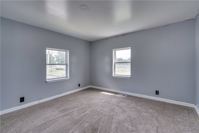 carpeted empty room with a healthy amount of sunlight